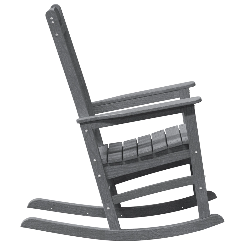 Sedia a Dondolo da Giardino Grigio Chiaro 70x92x108 cm HDPE