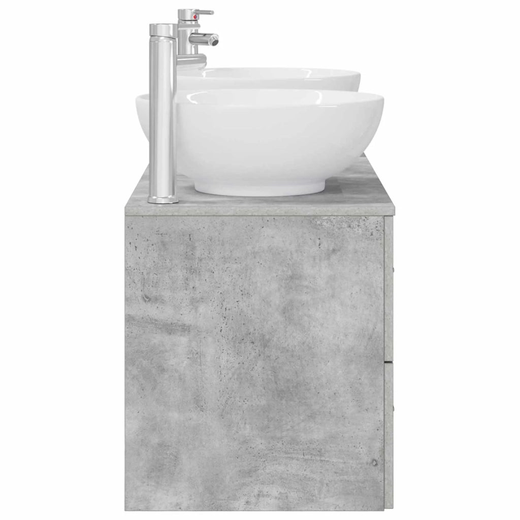 Set di mobili per il bagno 3 pz Grigio Cemento 3405910