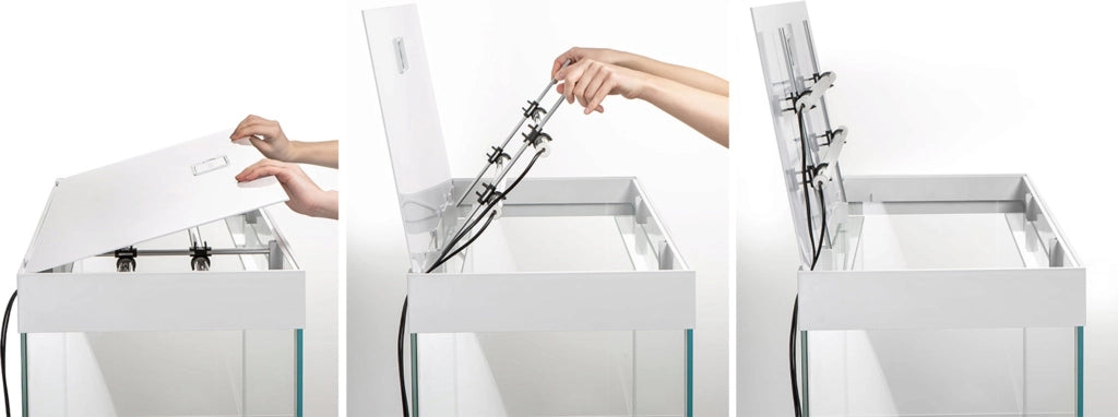 Aquael OptiSet 200 cm101x41x56h senza supporto - acquario in extrachiaro con illuminazione LED Colore: Bianco