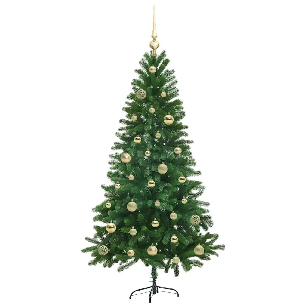 Albero di Natale | Decorazioni natalizie con 150 LED con supporto Verde 150 cm PE