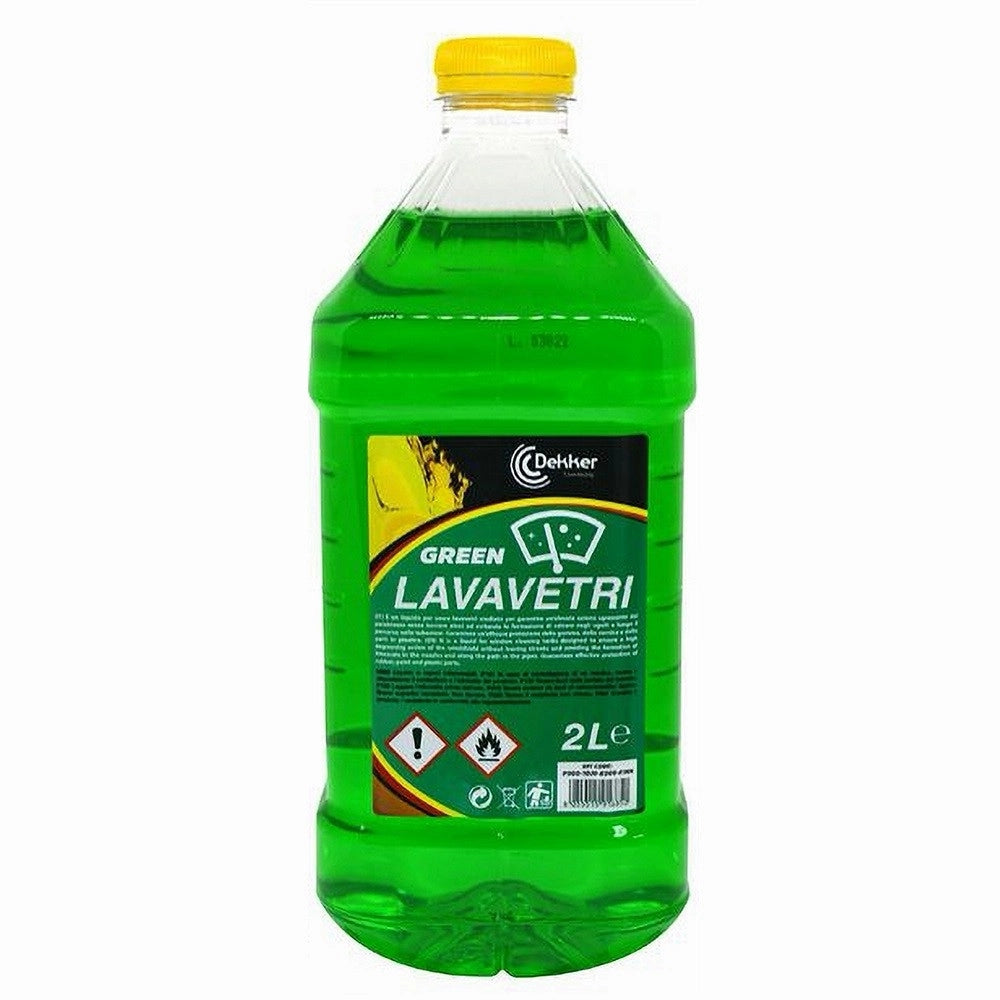Trade Shop - Liquido Lavavetri Green 2lt Detergente Pulizia Vetri Tergicristallo Auto Dek-lavgr -