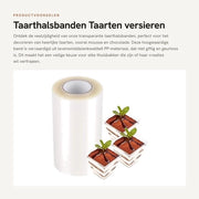 Bande di supporto per torte 8 cm x 10 m - Sottile membrana trasparente per torte - Qualità alimentare PP - Decorazione per torte in mousse - Decorazione al cioccolato - Ambientalmente amichevole e sicuro
