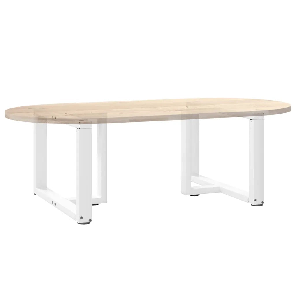 Gambe per Tavolino da CaffÃ¨ a Forma di T 2 pz Bianche 70x25x(42-43) cm Acciaio