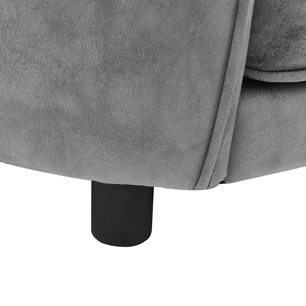 Divano per Cani-Sofa per animali domestici-Divanetto Grigio 69x49x40 cm in Peluche