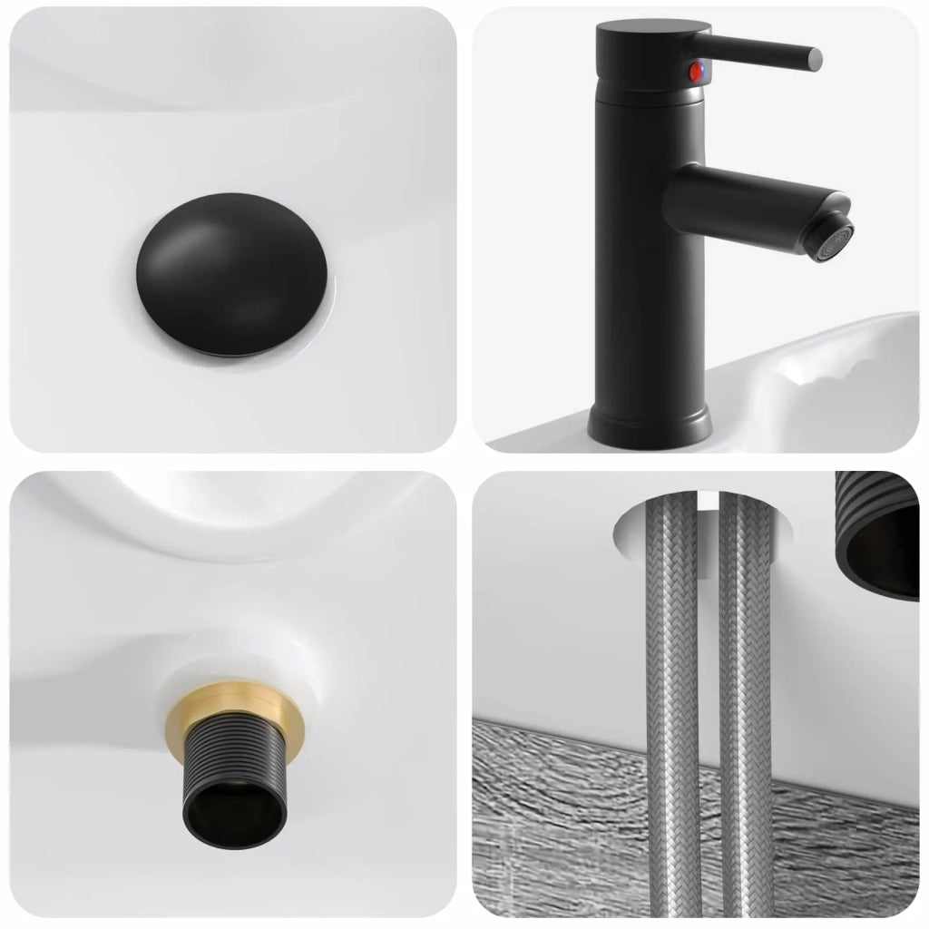 Mobile Lavabo da Parete Sonoma grigio 39 x 41 x 62,5 cm 890578