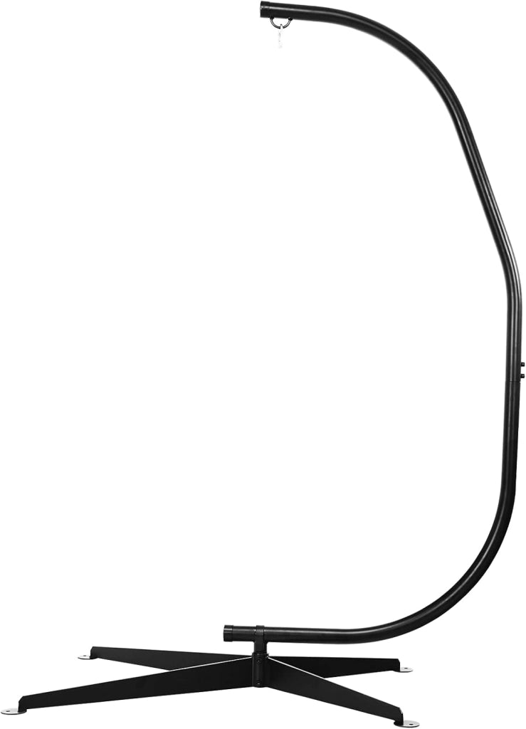 Telaio per amaca, telaio per poltrona sospesa con gancio, supporto stabile e sicuro, carico massimo 150 kg, supporto C per poltrona sospesa in interni, patio, giardino