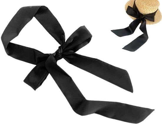 Riem per donne Nero Design - Riem di seta - Accessorio per capelli - Cintura per capelli - Moda - 195 cm Lunghezza - 4,5 cm Larghezza