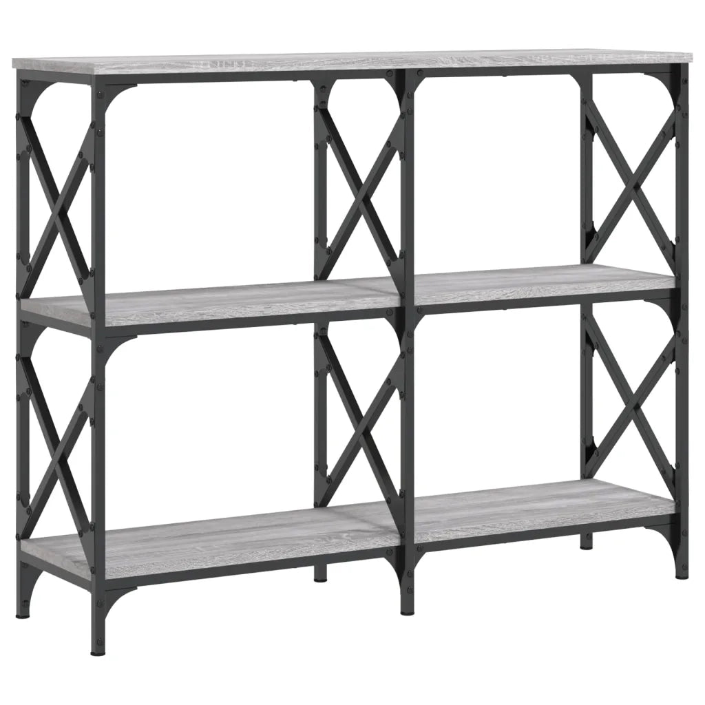 vidaXL Tavolo Consolle Grigio Sonoma 100x28x80,5 cm Legno Multistrato