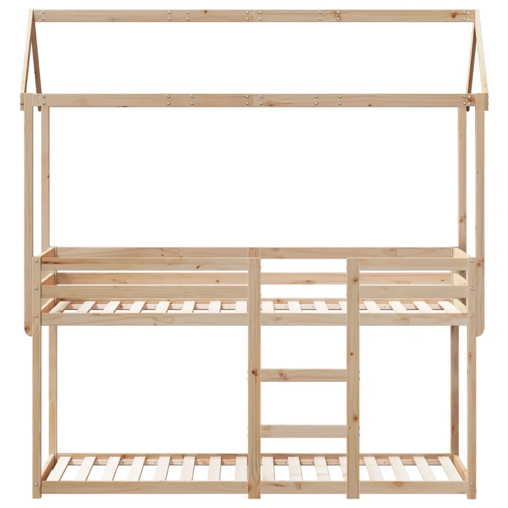 Letto a Castello senza Materasso 90x190 cm Legno di Pino 3282127