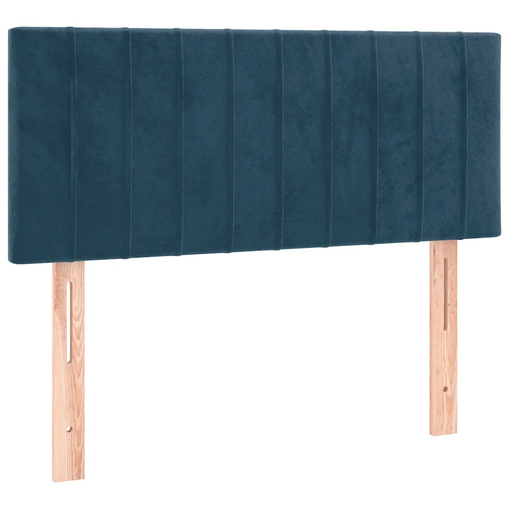 Giroletto a Molle con Materasso-Struttura Letto Blu Scuro 80x200 cm in Velluto 731058