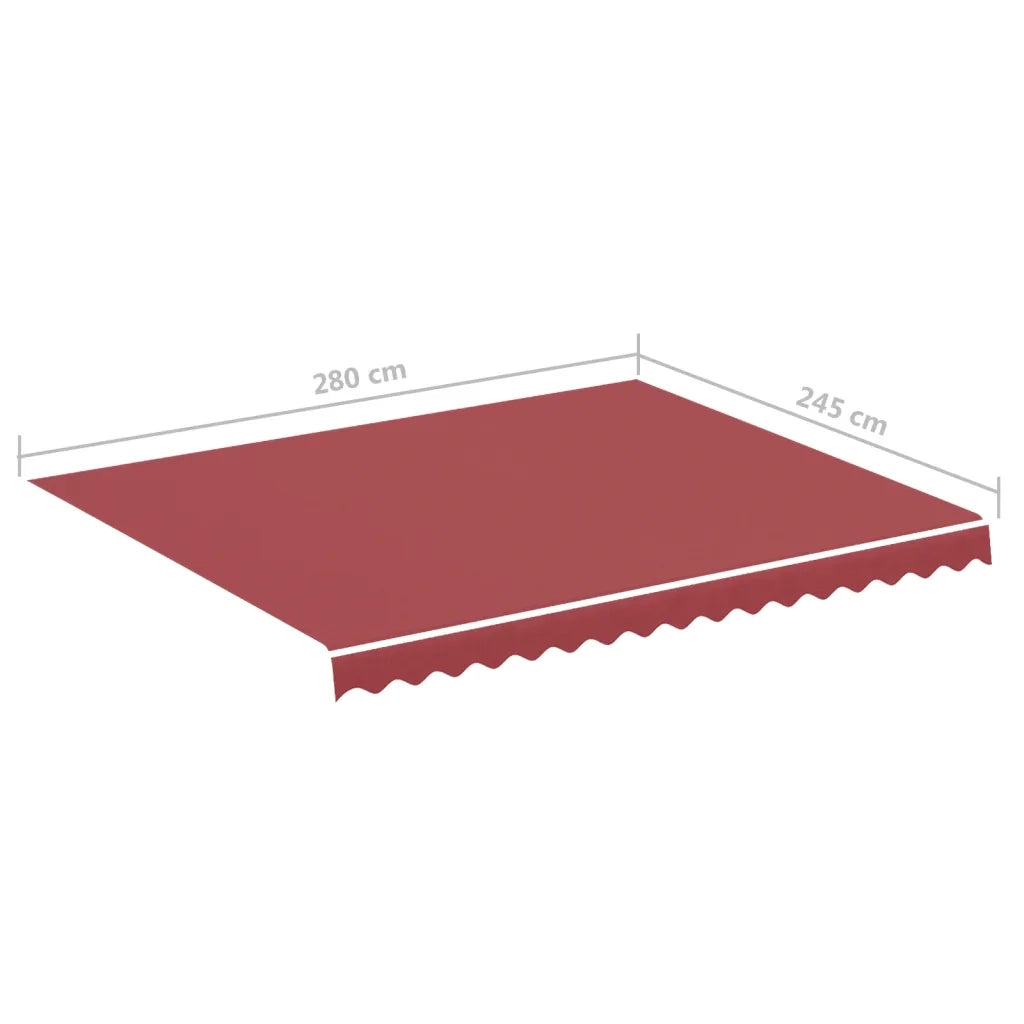 Tessuto di Ricambio per Tenda da Sole Rosso Borgogna 3x2,5 m cod mxl 58141