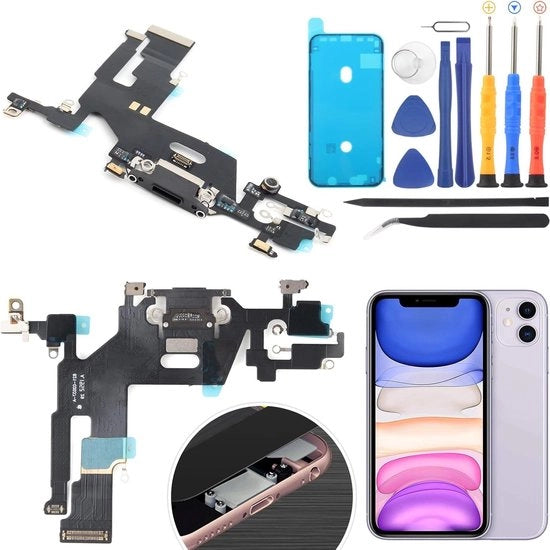 Caricabatteria compatibile con iPhone 11 - Connessione USB Dock - Cavo flessibile porta di ricarica - Sostituzione.