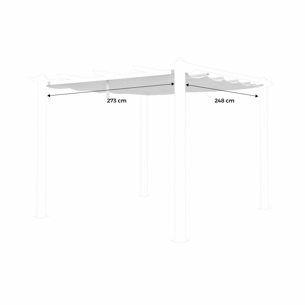 Telone per pergola condate  in poliestere  3x3 m, talpa