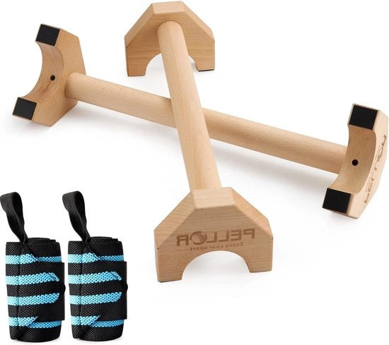 Supporti per Push-up - Bari per Sollevamento con Cinture Regolabili e Piastra Antiscivolo - Esercizio Solido per Uomini e Donne - Piastra per Sollevamento Portatile (50 cm)
