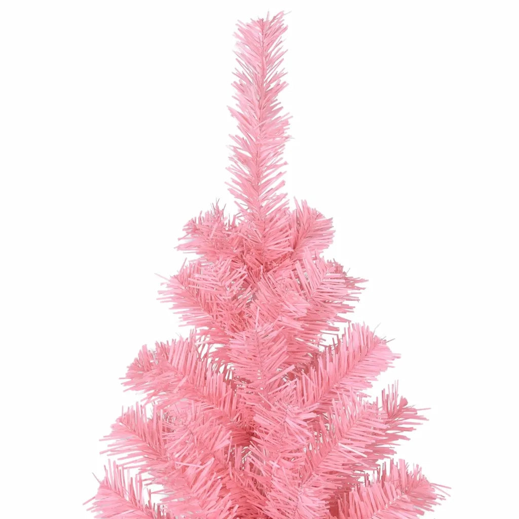 Albero di Natale Artificiale con Supporto Rosa 180 cm PVC
