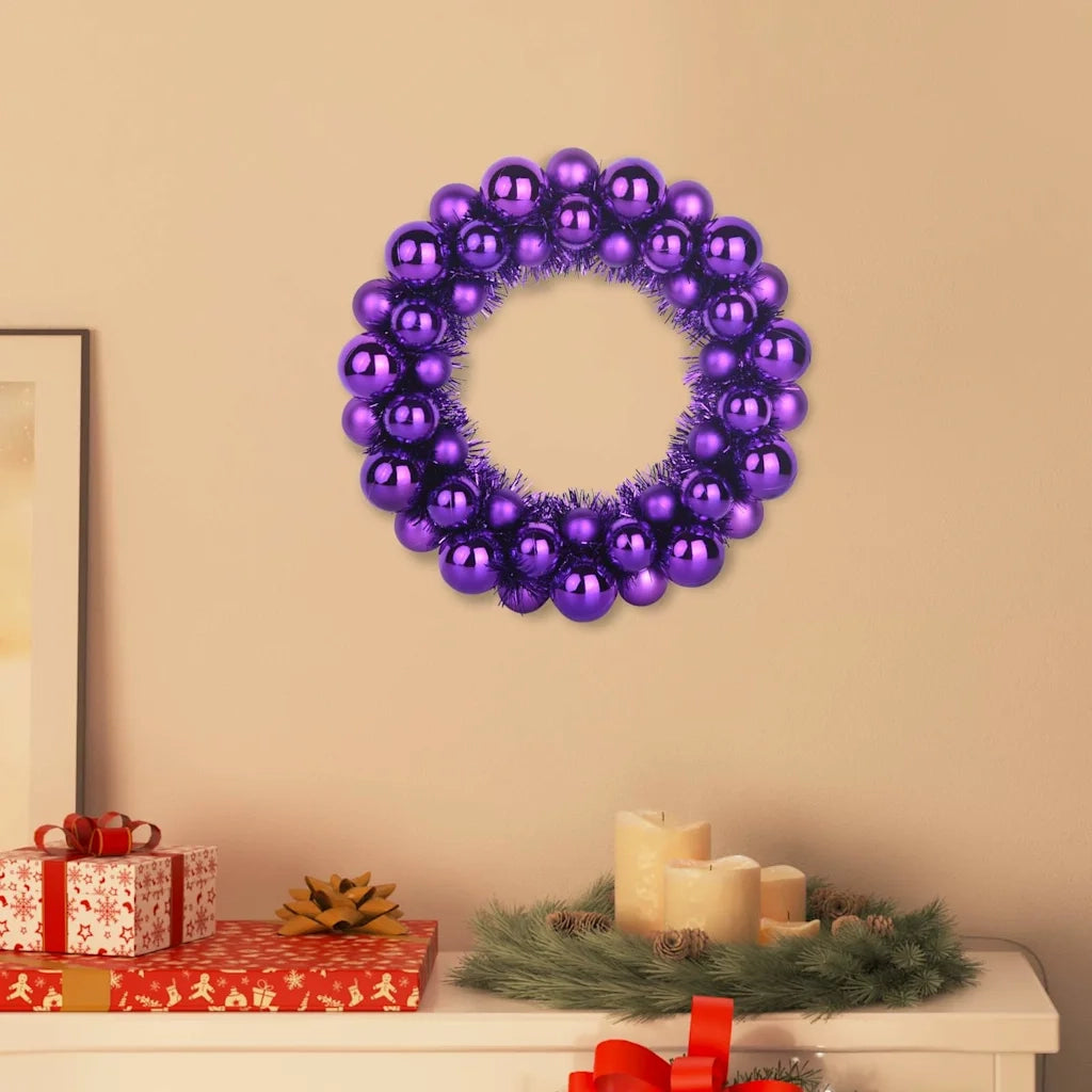 Corone di Palline di Natale 2 pcs Lillà 33 x 33 x 7 cm