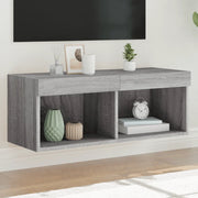 Mobile Porta TV con Luci LED-Mobile per TV-Credenza TV Grigio Sonoma 80x30x30 cm