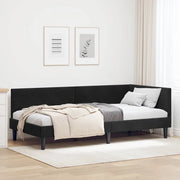 Cornice del letto ad angolo Nero 90 cm x 200 cm Velluto 42016231