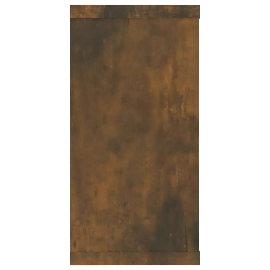 Mensole Parete Cubo 2pz Rovere Fumo 100x15x30 Legno Multistrato 815906