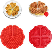 Set di stampi in silicone per air fryer - a forma di cuore - 4 e 5 cavità - rosso - stampi per wafel, muffin e torta - cottura creativa