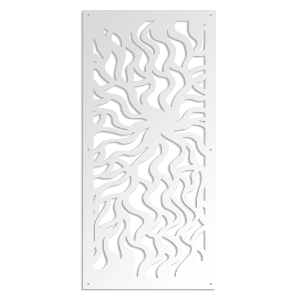 SPLASH - Pannello in PVC traforato - Parasole Misura: 50x150 cm, Colore: bianco