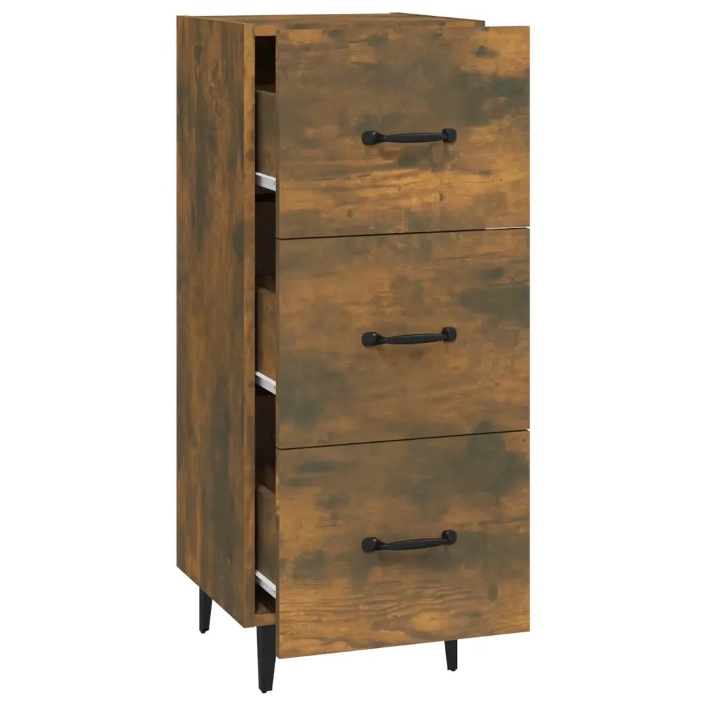 Credenza-Buffet-Armadio da cucina Rovere Fumo 34,5x34x90 cm in Legno Multistrato 912645