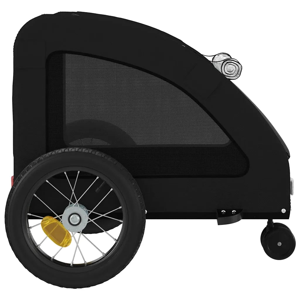 Rimorchio da Bici per Animali Nero Oxford e Ferro CFW8017981