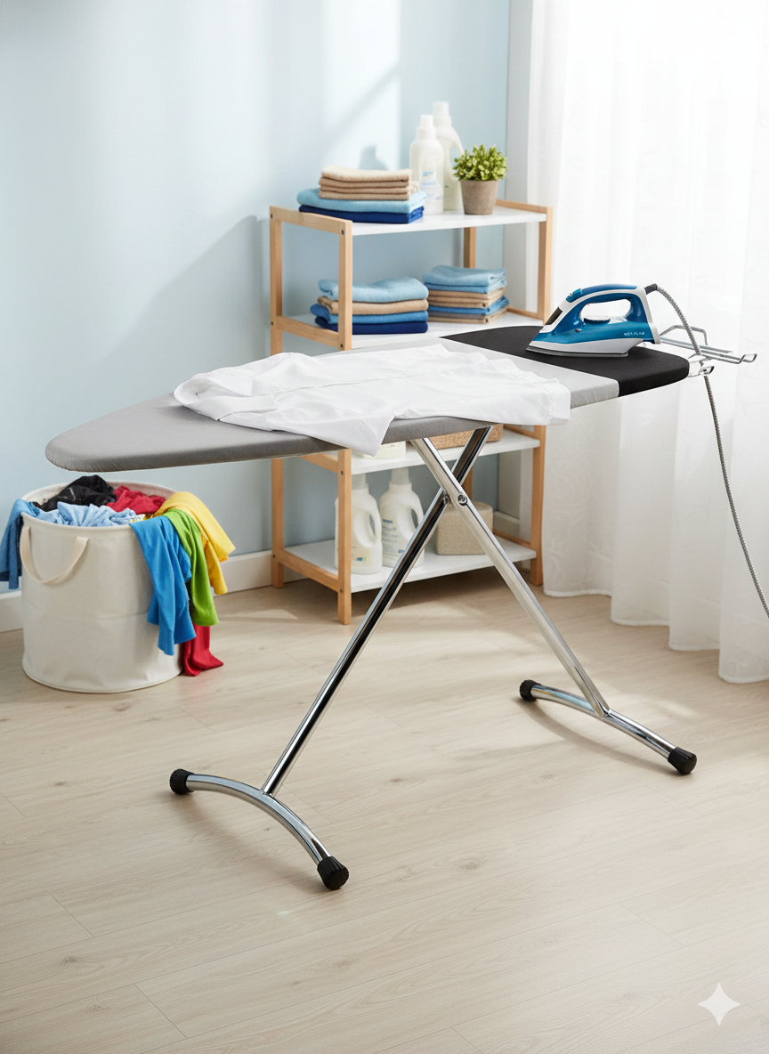 Asse da Stiro Luxor 123x48 cm Area Ignifuga Salvaspazio Altezza Regolabile