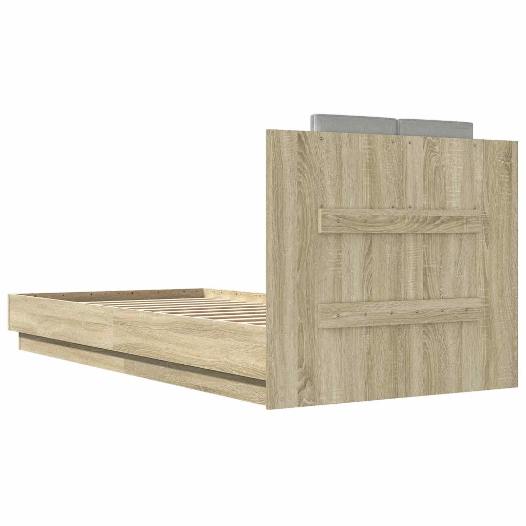 Letto con LED Rovere Sonoma 80 x 200 cm Legno ingegnerizzato 3429662