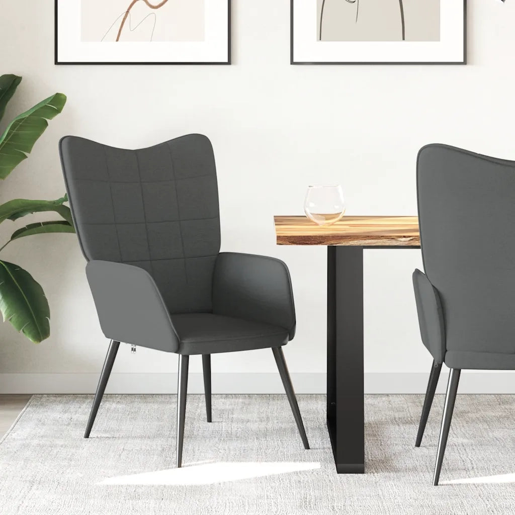 Sedia Relax Grigio Scuro in Tessuto 327942