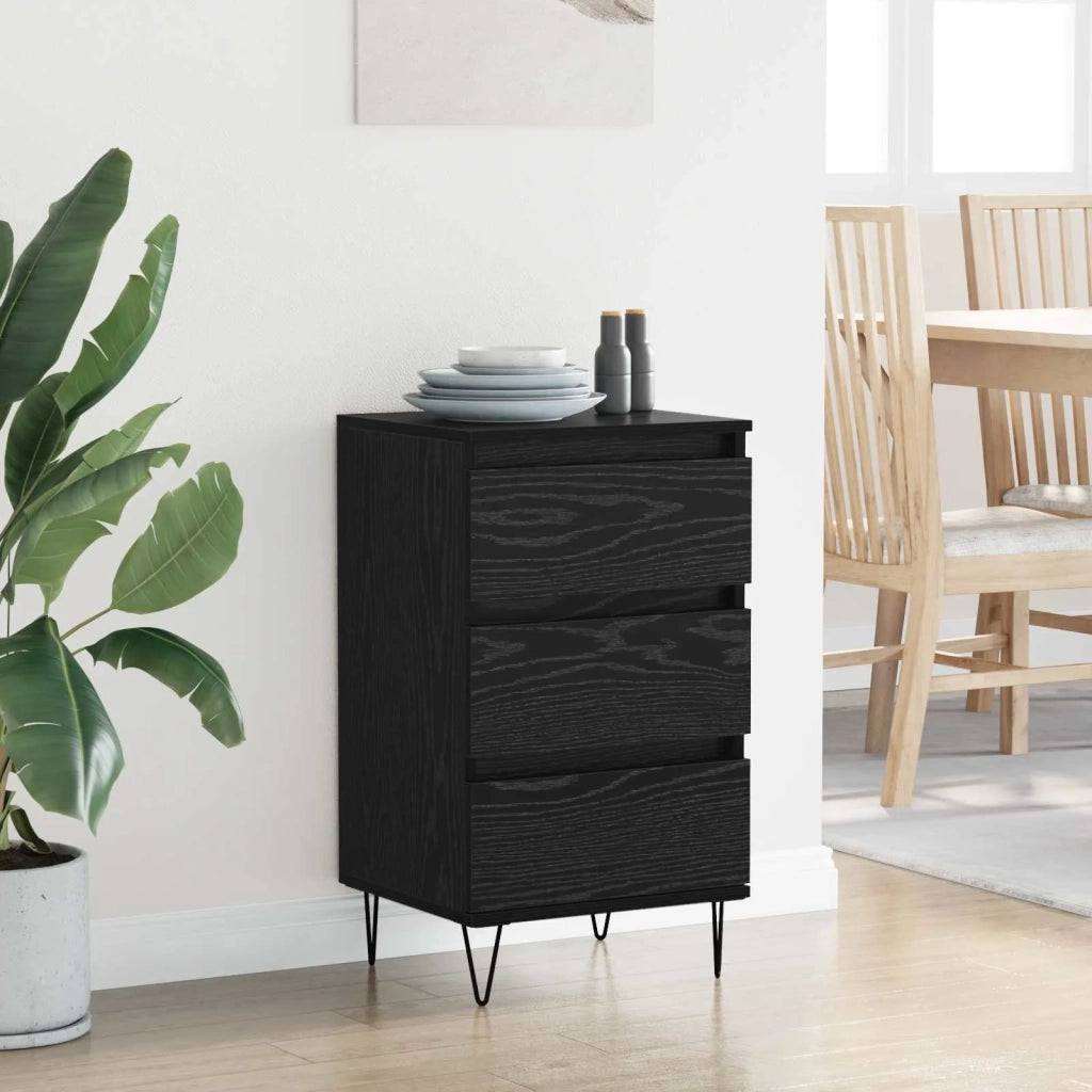 Credenza con cassetto Rovere Nero 40 x 35 x 70 cm 881707