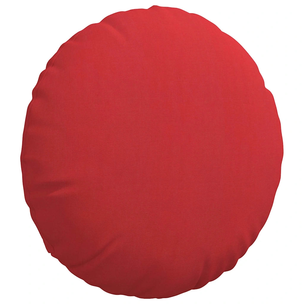 Cuscini per Seduta 2 pcs Rosso Ø50 x 19 cm Tessuto