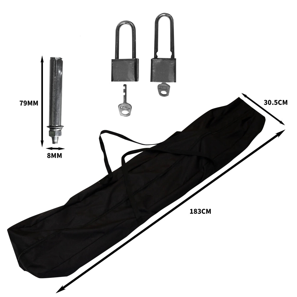 Tenda Moto Media Nero Impermeabile Oxford 600D Garage Portatile in Acciaio