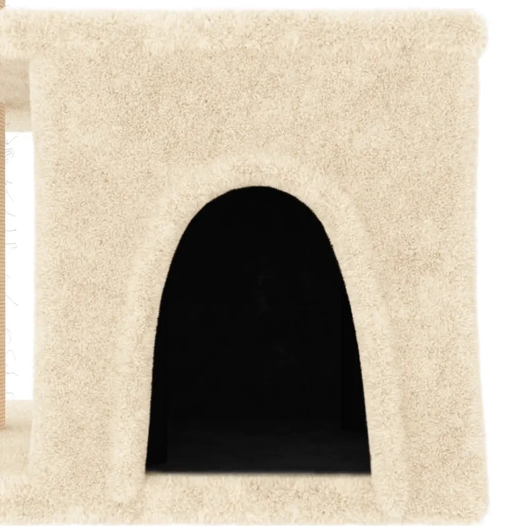 Albero per Gatti con Tiragraffi in Sisal Crema 48 cm 171786