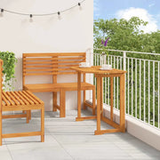 Set Bistro da Giardino 3 pcs Marrone Legno di Acacia Massello 3328695