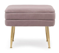 Panca Singola Contenitore Pavlina in Tessuto effetto Velluto Mauve