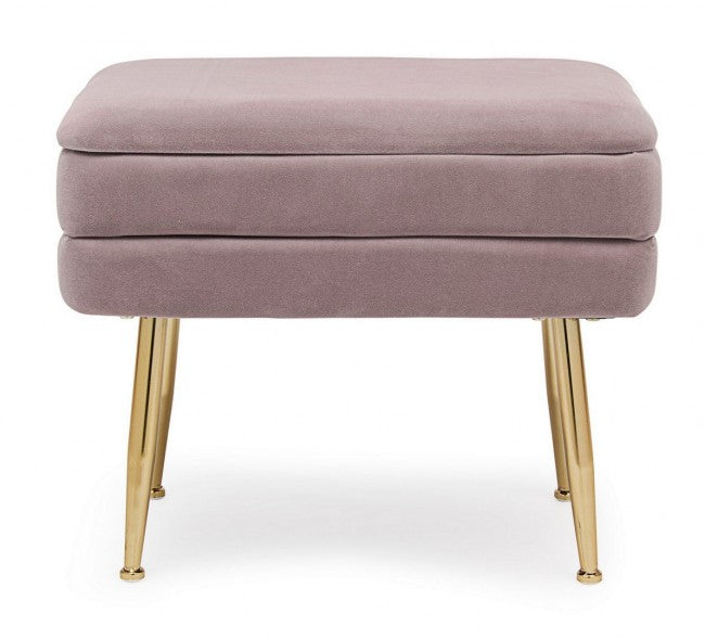 Panca Singola Contenitore Pavlina in Tessuto effetto Velluto Mauve