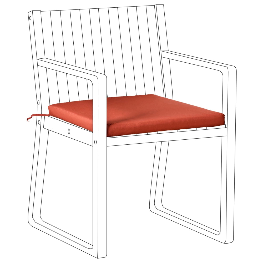 Cuscino per sedia da giardino in tessuto poliestere rosso resistente raggi raggi UV