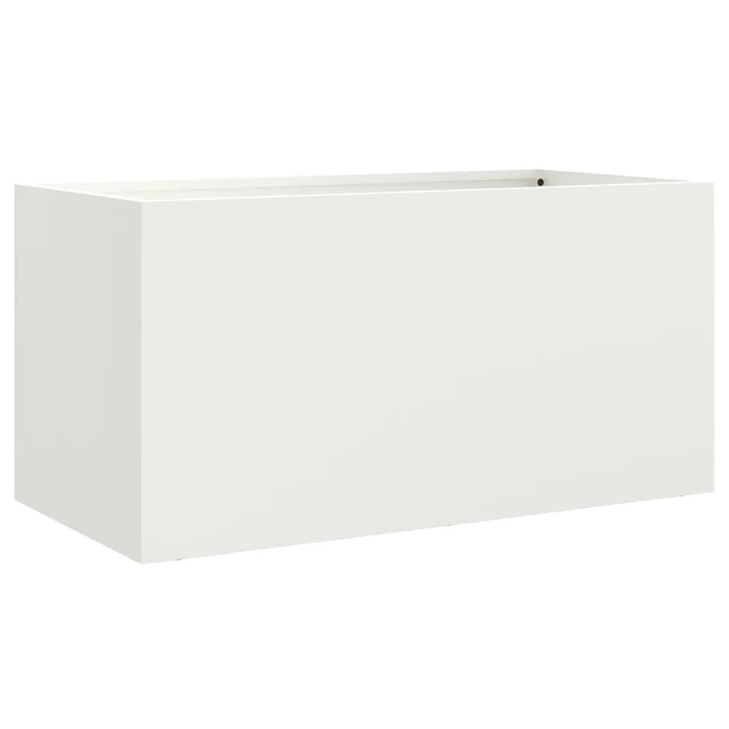 Fioriera Bianca 62x30x29 cm in Acciaio 841590