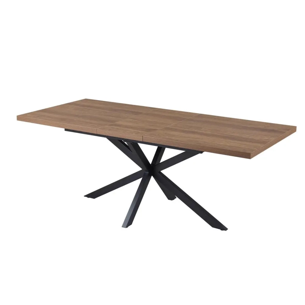 Tavolo estensibile KALVANO – 160 a 200 cm – Rovere scuro – Piano 40 mm – Design contemporaneo