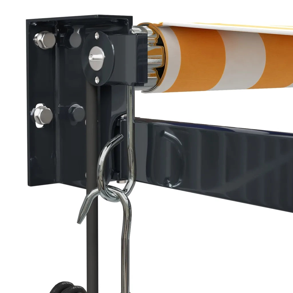 Tenda Sole Automatica Retrattile Gialla e Bianca 3x2,5 m 3154506