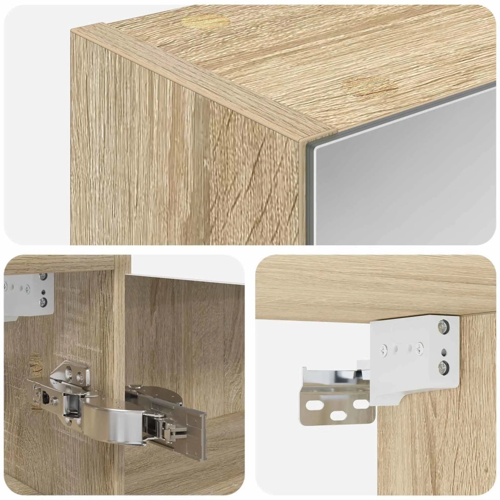 Mobiletto per specchio da bagno Rovere Sonoma 43 x 16 x 62.5 cm