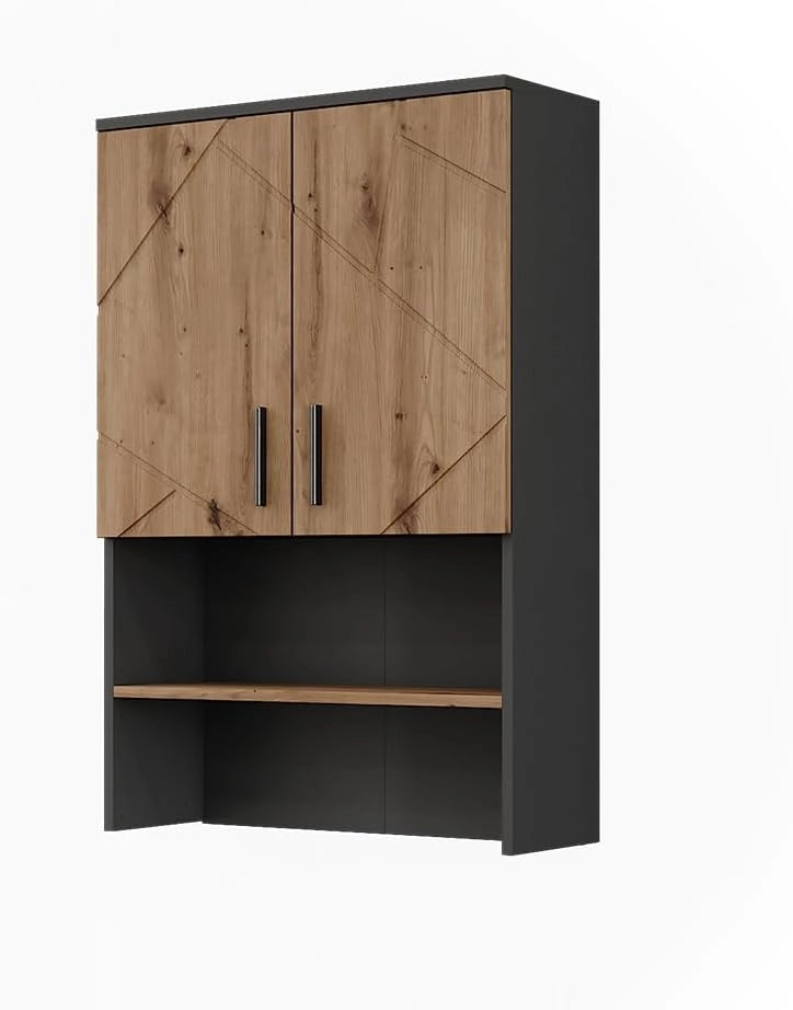 Struttura per mobile lavatrice Irma, Antracite/Artisan, 68 x 103.5 cm con 2 porte