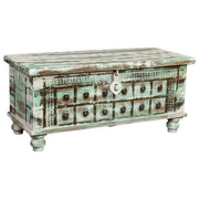 Cassapanca in legno verde artigianale 98x42x45h cm