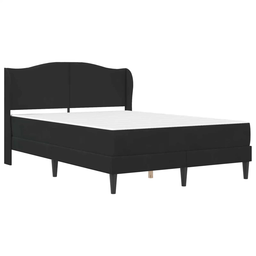 Struttura del letto con testiera Nero 140 x 190 cm Velluto