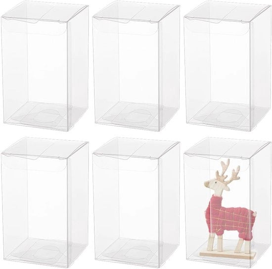 Pacchetti di PVC trasparenti da regalo 30 pezzi - Dimensioni 6 x 6 x 10 cm