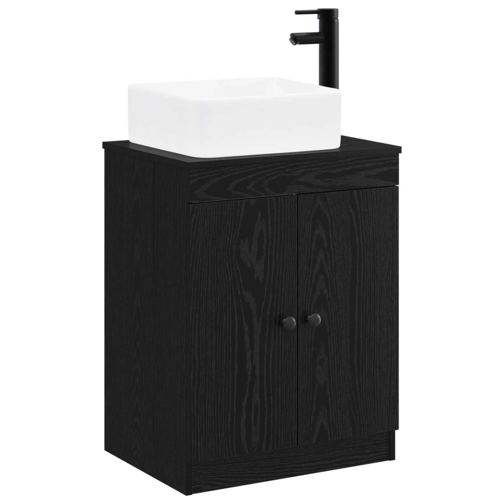 Set di mobili per il bagno Rovere Nero Legno ingegnerizzato 3404233