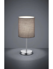 Lampada da Tavolo Jerry Cromo Paralume Grigio Ø13 cm Trio Lighting