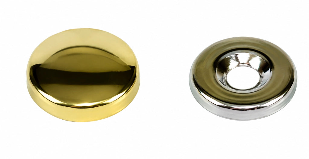 BORCHIE COPRIVITI BOMBATE- - ø mm.20 ottone lucido - 200 pezzi