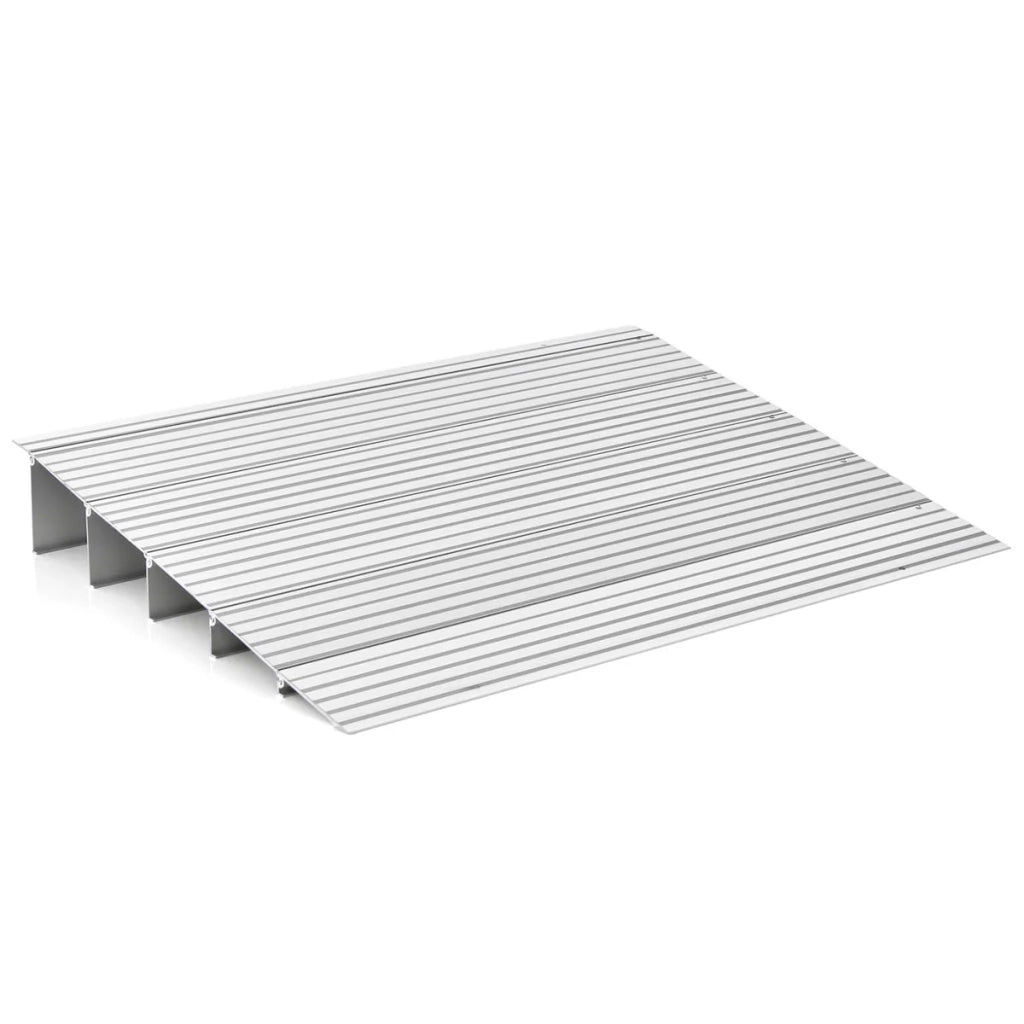 Rampa d'accesso 86,5 x 66,5 x 13 cm regolabile antiscivolo design moderno alluminio argento 20_0017215